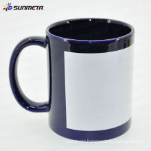 Factory supply sublimation white patch coating ceramic mug